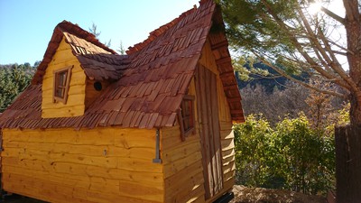 The Magic Cabin: One  bedroom-bathroom/wc-terrace