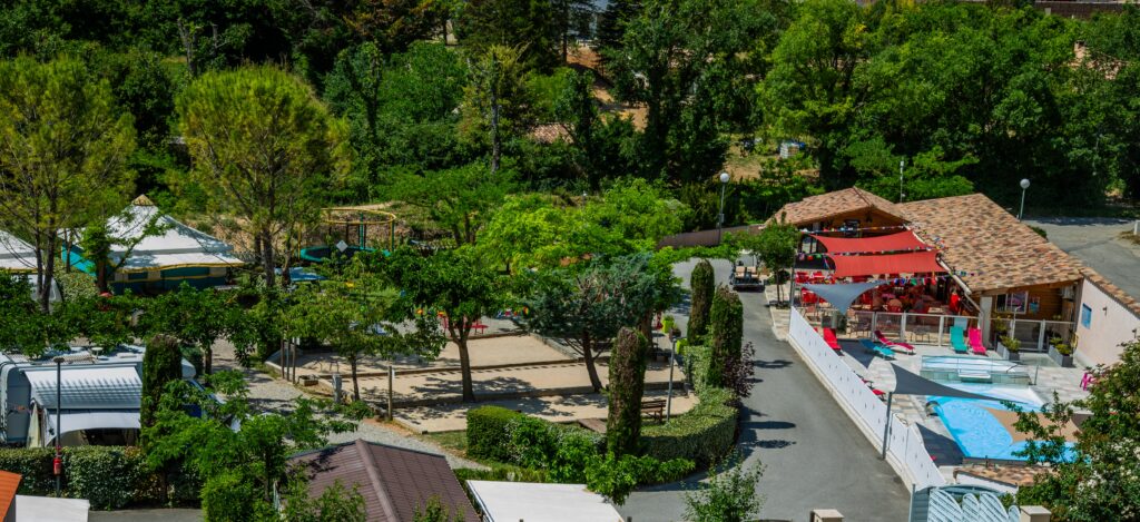 Overview of the Riez-Verdon Campground in Provence